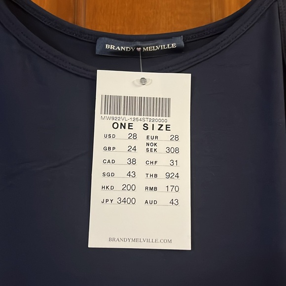 Brandy Melville One Size Navy Blue Dress - Picture 5 of 5